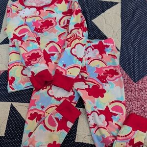Penelope Mack Red and Multicolor Kids Pajama Set